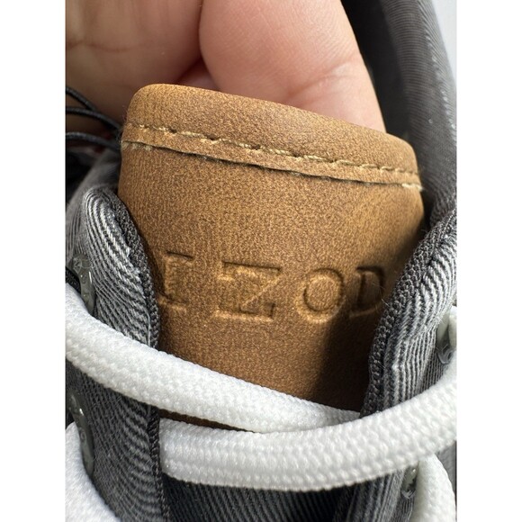 Izod Men's Rangley Canvas Memory Foam Gray Lace Up Sneaker Shoes Size 10 New - Picture 5 of 16